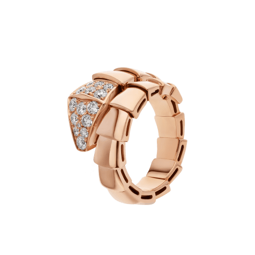 BULGARI VIPER SERPENTI RING AUS 18 KT ROSEGOLD MIT DIAMANT-PAVÉ Referenz: AN855318