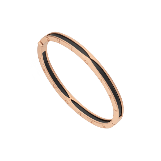 BULGARI B.ZERO1 ARMBAND AUS ROSÉGOLD UND SCHWARZER KERAMIK Referenz: BR857618